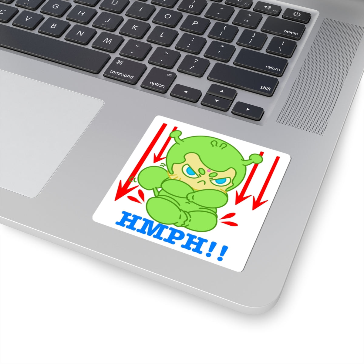 Irritated Alien Sticker – Narak HMPH! | Kawaii Space Vinyl Decal