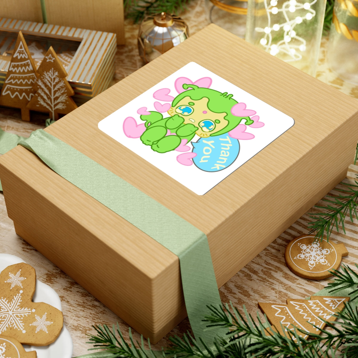 Grateful Alien Sticker – Narak THANK YOU! | Kawaii Space Vinyl Decal