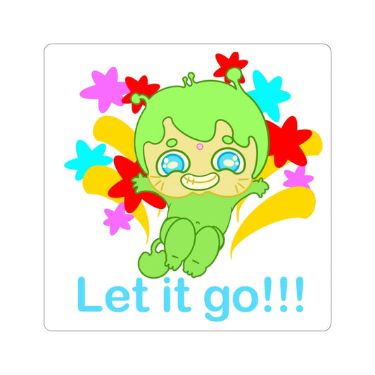 Freeing Alien Sticker – Narak LET IT GO! | Kawaii Space Vinyl Decal