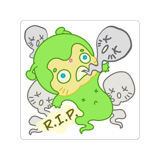 Dead Alien Sticker – Narak RIP! | Kawaii Space Vinyl Decal