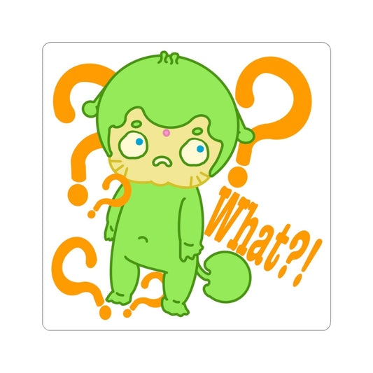 Puzzled Alien Sticker – Narak What?! | Kawaii Space Vinyl Decal