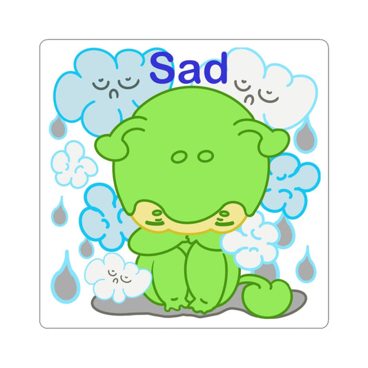 Gloomy Alien Sticker – Narak SAD! | Kawaii Space Vinyl Decal