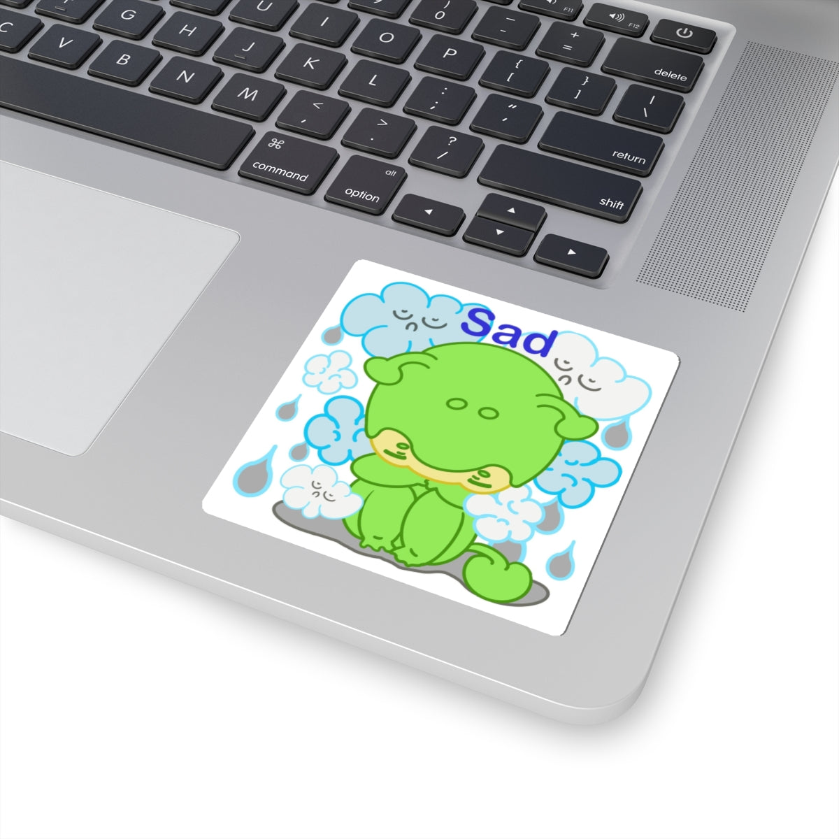 Gloomy Alien Sticker – Narak SAD! | Kawaii Space Vinyl Decal
