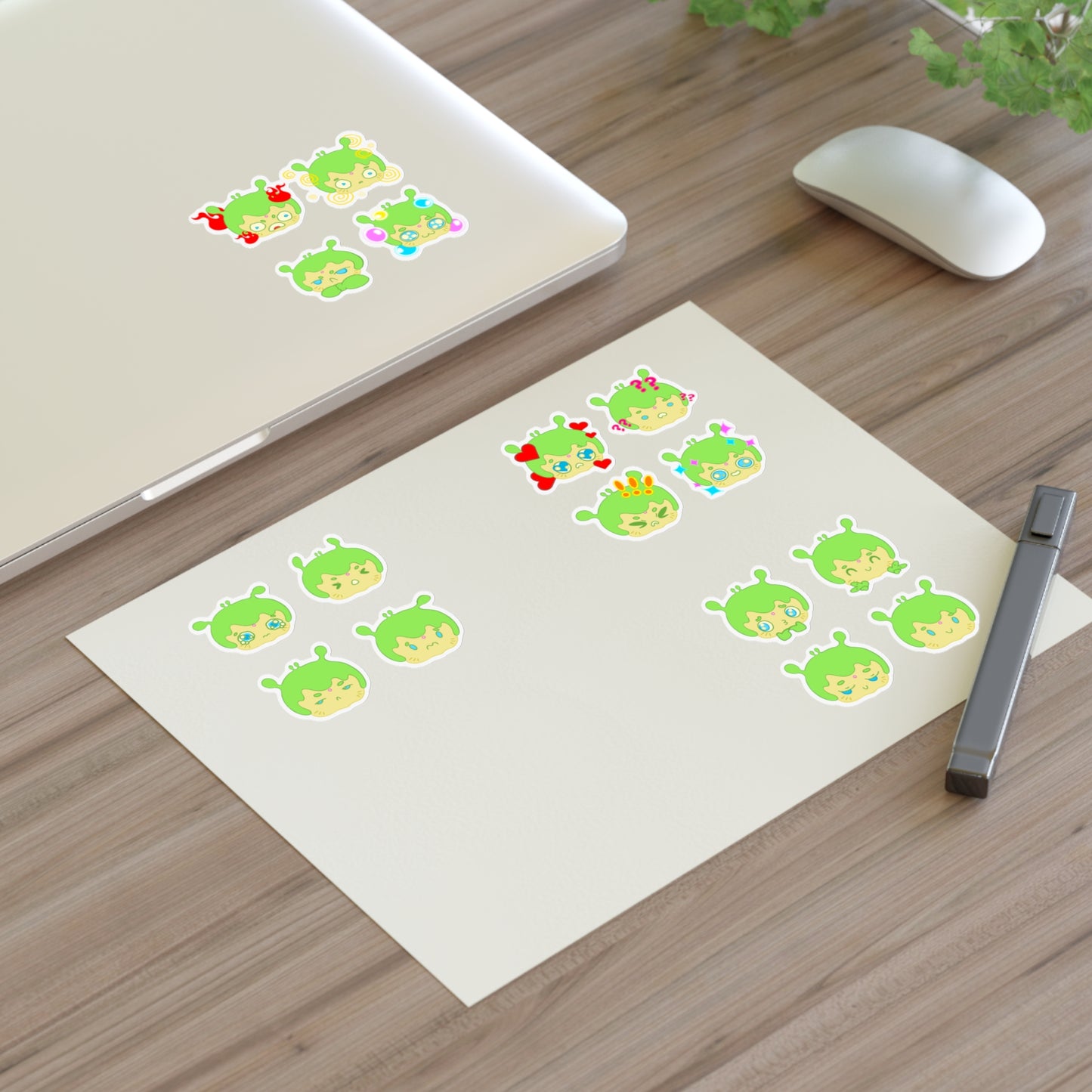 Cute Narak Alien Emoji Sticker Sheets