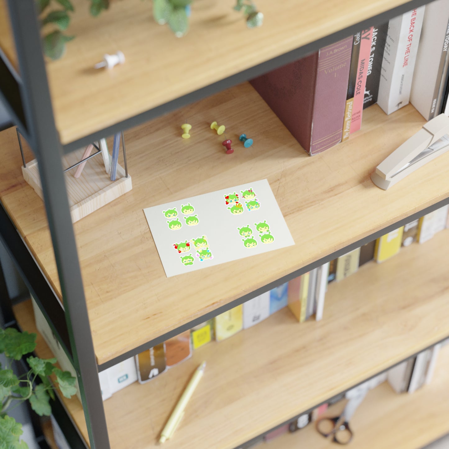 Cute Narak Alien Emoji Sticker Sheets