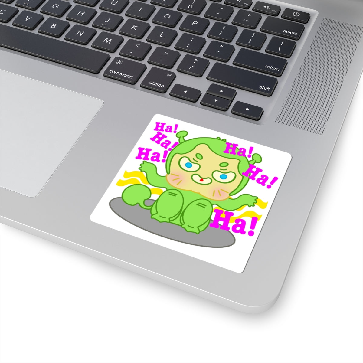 Cute Alien Sticker – Narak Ha! Ha! Ha! | Kawaii Space Vinyl Decal