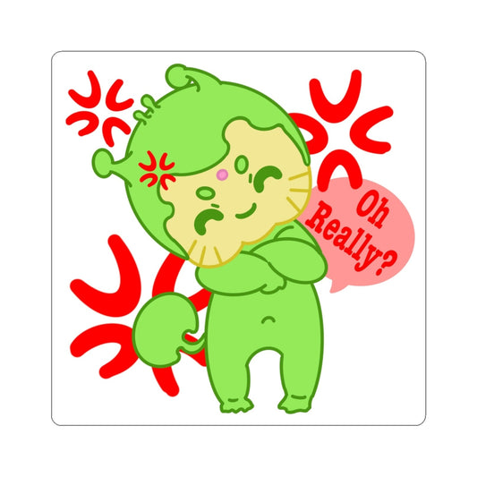 Annoyed Alien Sticker – Narak OH REALLY? | Kawaii Space Vinyl Decal