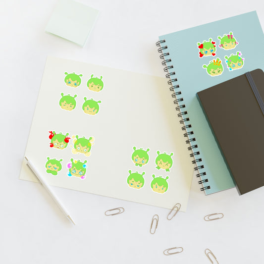 Cute Narak Alien Emoji Sticker Sheets