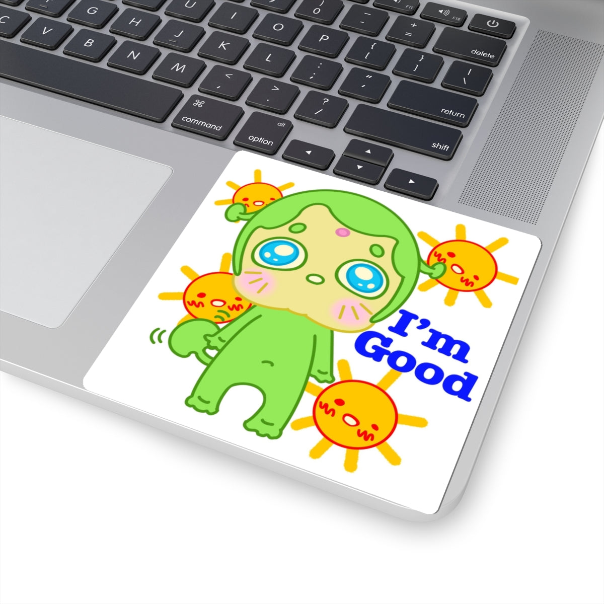 Happy Alien Sticker – Narak IM GOOD | Kawaii Space Vinyl Decal