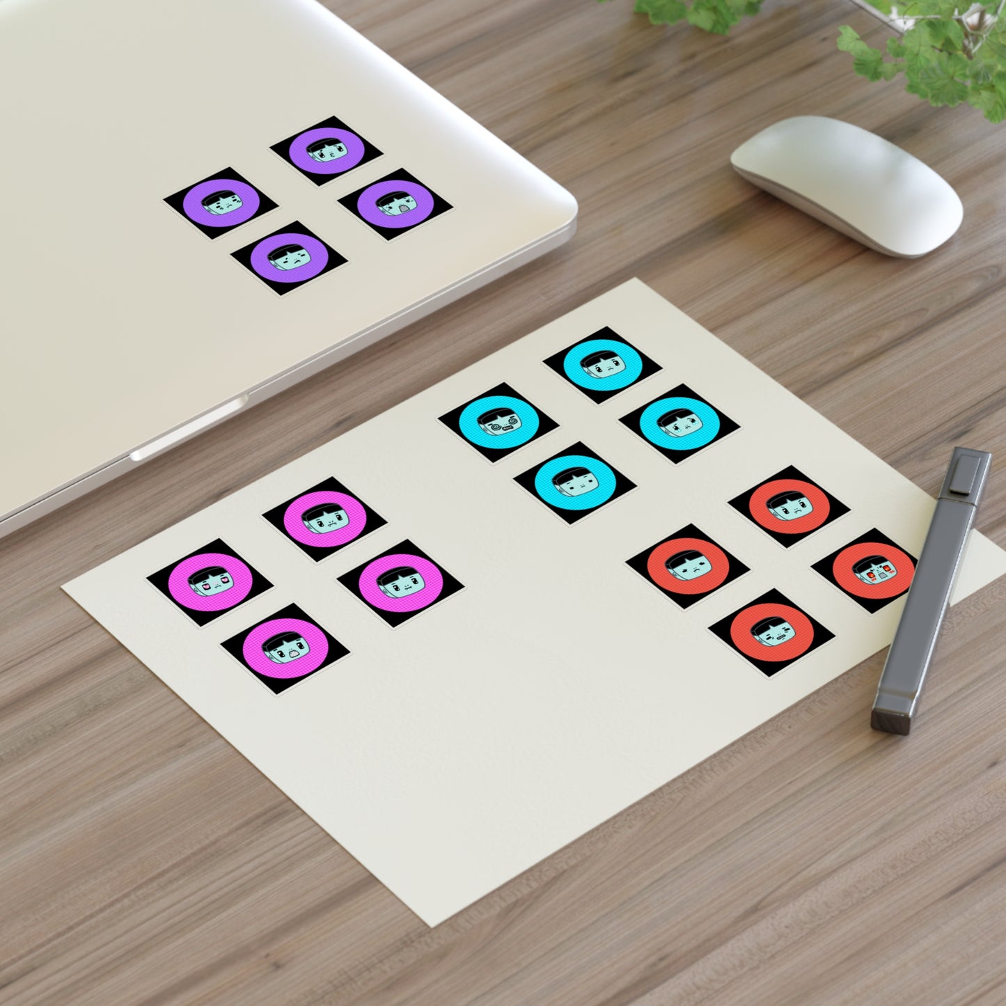 M.O.M. Alien of Corpo World - Cute Emoticon Sticker Sheets