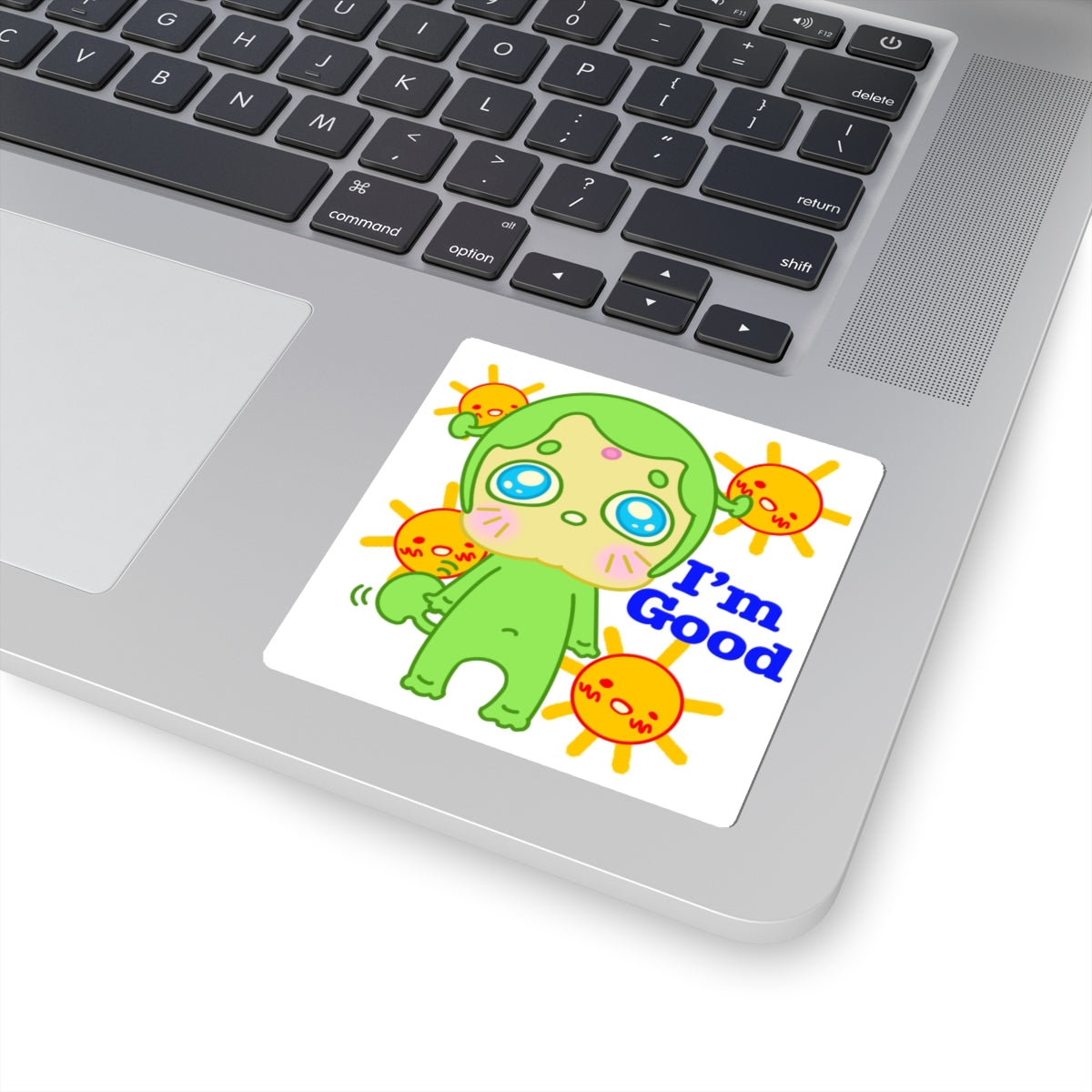 Happy Alien Sticker – Narak IM GOOD | Kawaii Space Vinyl Decal