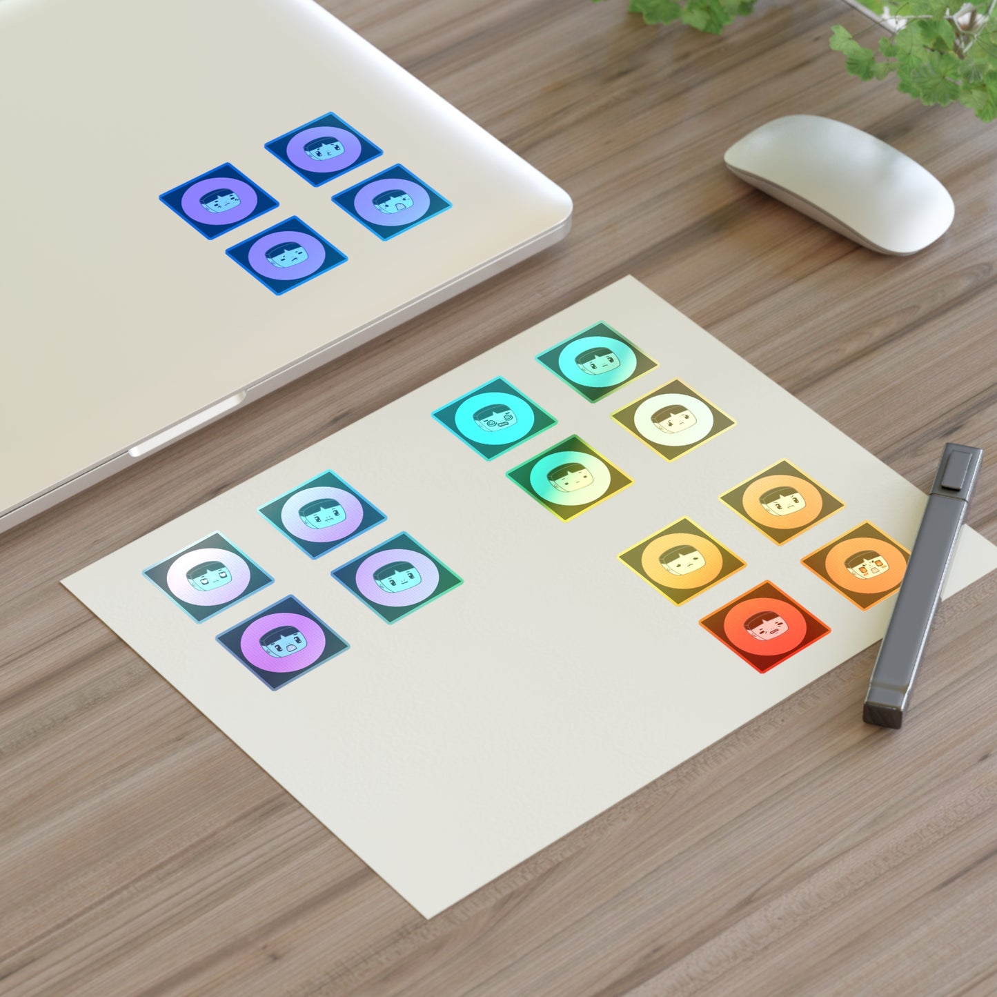 M.O.M. Alien of Corpo World - Cute Emoticon Sticker Sheets