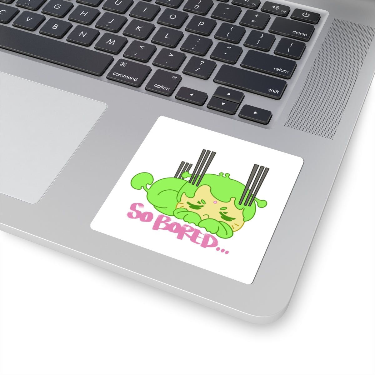 Indifferent Alien Sticker – Narak SO BORED | Kawaii Space Vinyl Decal