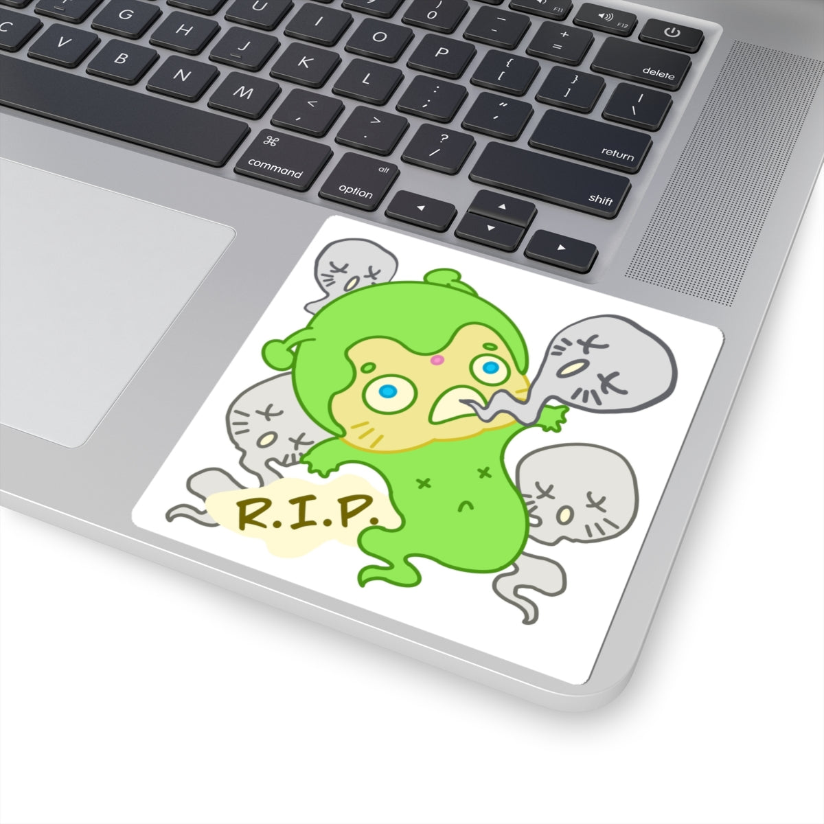 Dead Alien Sticker – Narak RIP! | Kawaii Space Vinyl Decal