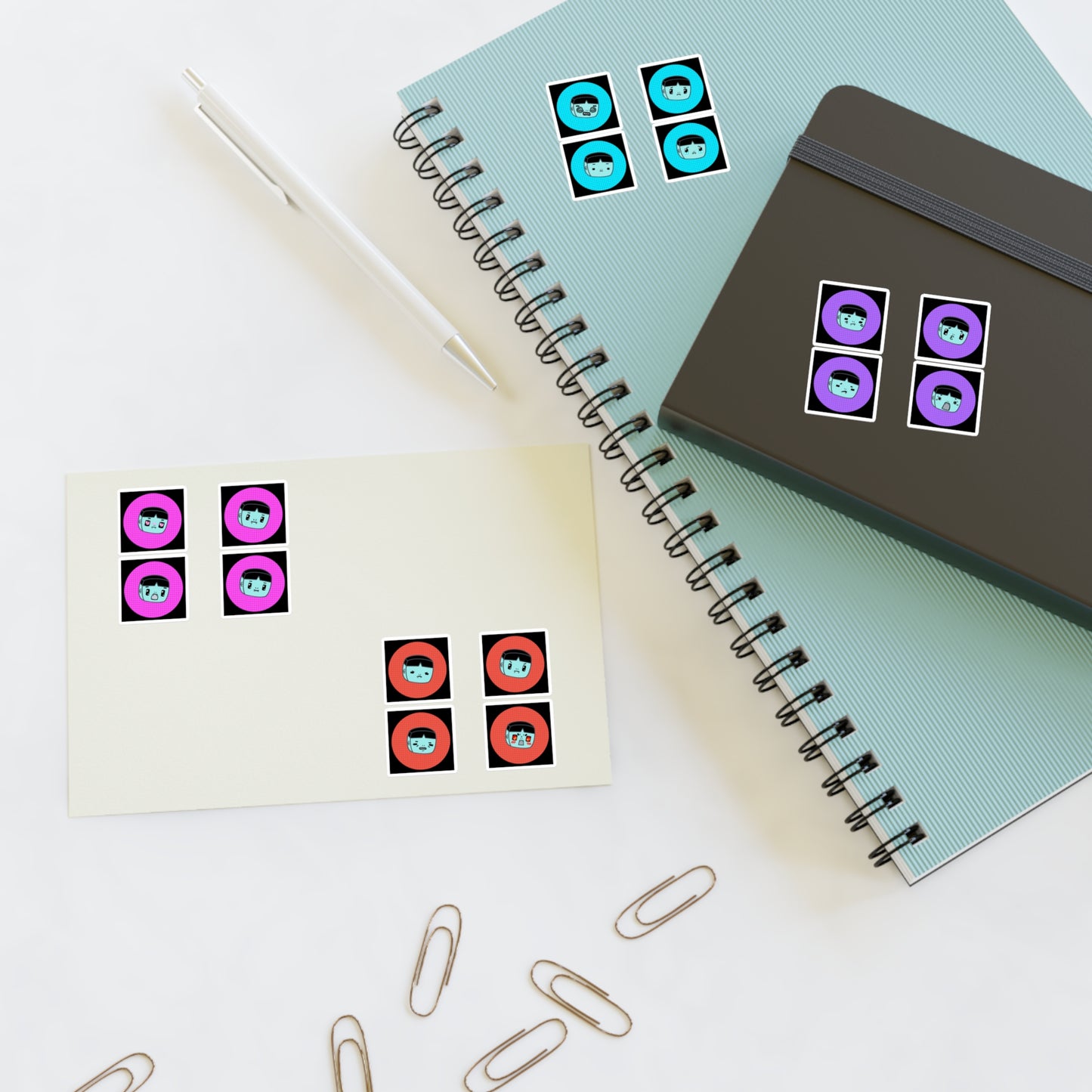 M.O.M. Alien of Corpo World - Cute Emoticon Sticker Sheets