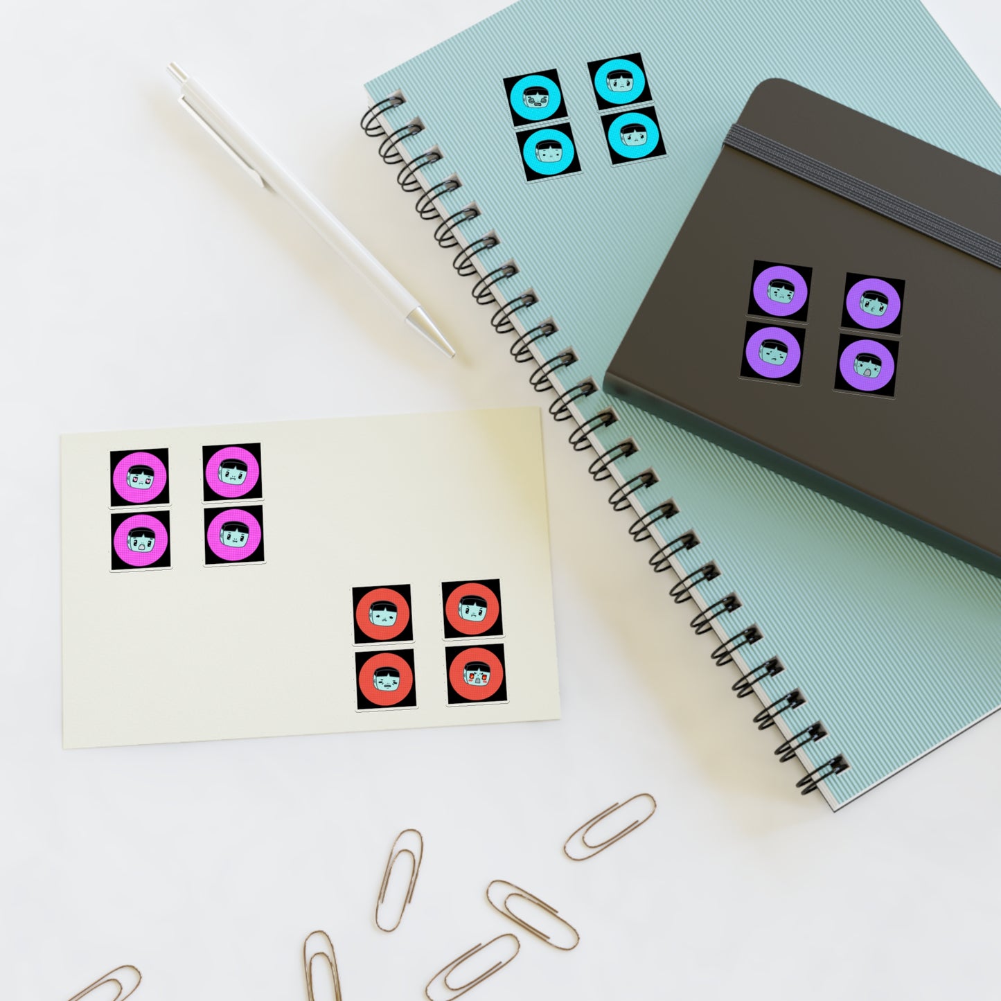 M.O.M. Alien of Corpo World - Cute Emoticon Sticker Sheets