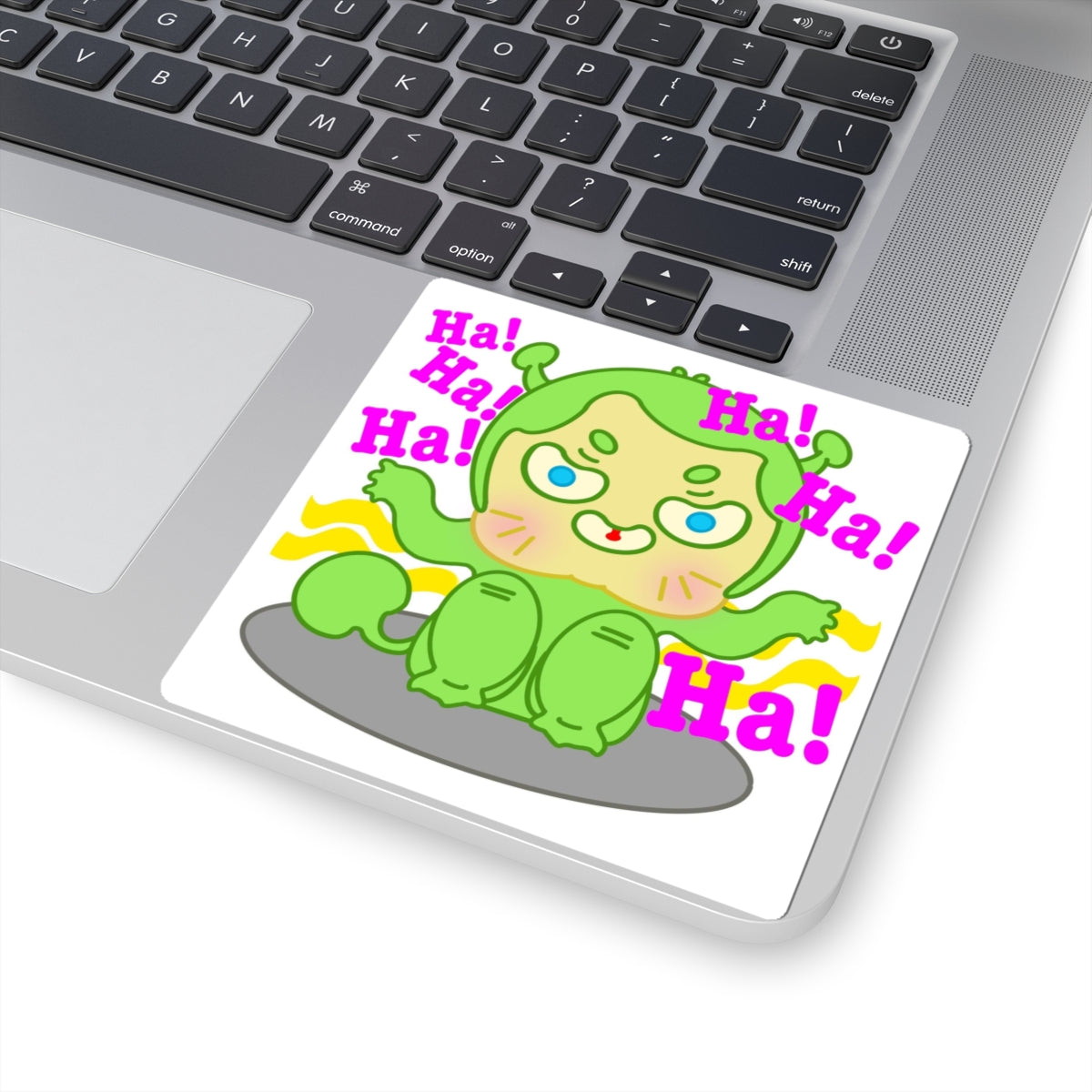 Cute Alien Sticker – Narak Ha! Ha! Ha! | Kawaii Space Vinyl Decal